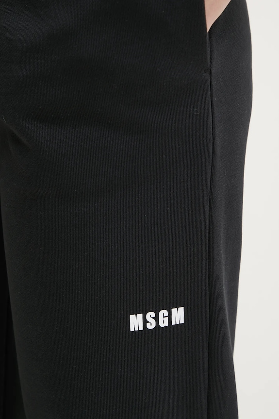 MSGM pantaloni della tuta di cotone nero 2000MDP500.300000
