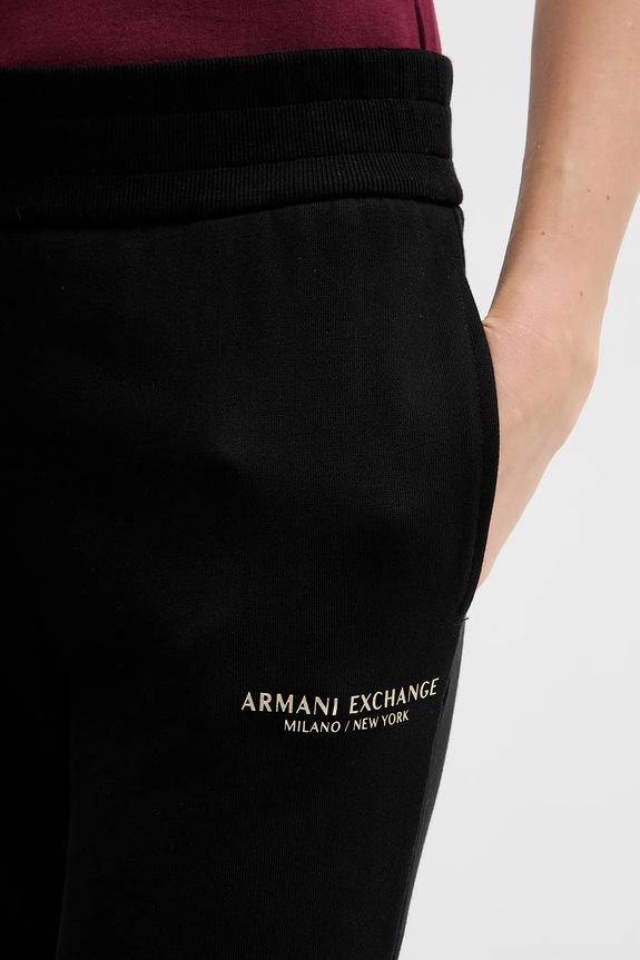 Armani Exchange pantaloni de trening din bumbac negru XW001454.AF10830.NOS