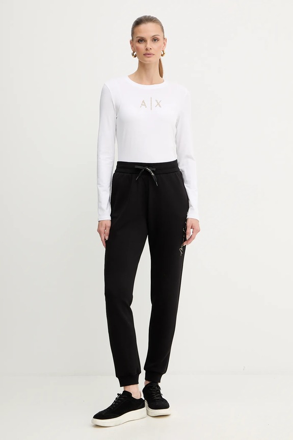 Armani Exchange spodnie dresowe XW000837.AF13397 czarny AA00