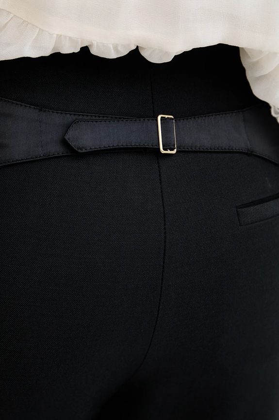 Twinset pantaloni din lână 252TS2063 negru
