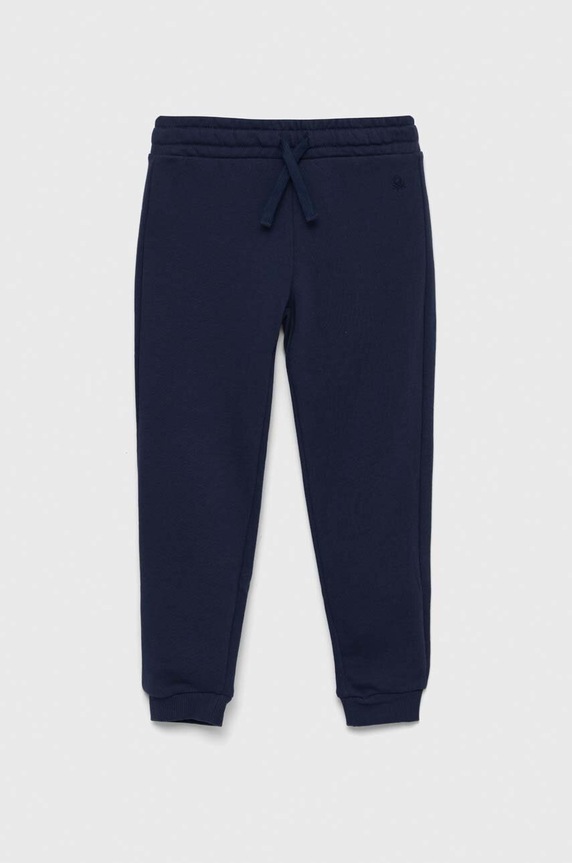 United Colors of Benetton pantaloni de trening din bumbac pentru copii bumbac bleumarin 3J68CF02H.G.NOS