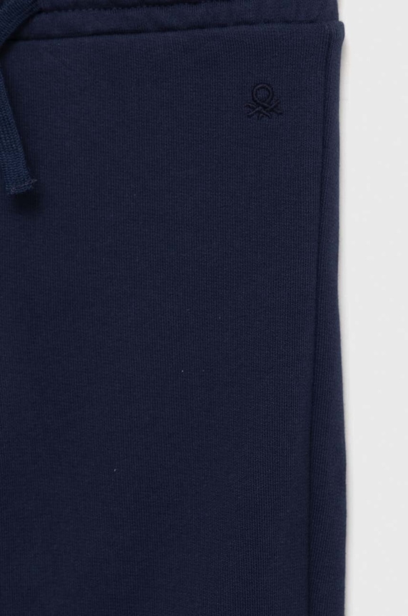 Băieți United Colors of Benetton pantaloni de trening din bumbac pentru copii 3J68CF02H.G.NOS bleumarin