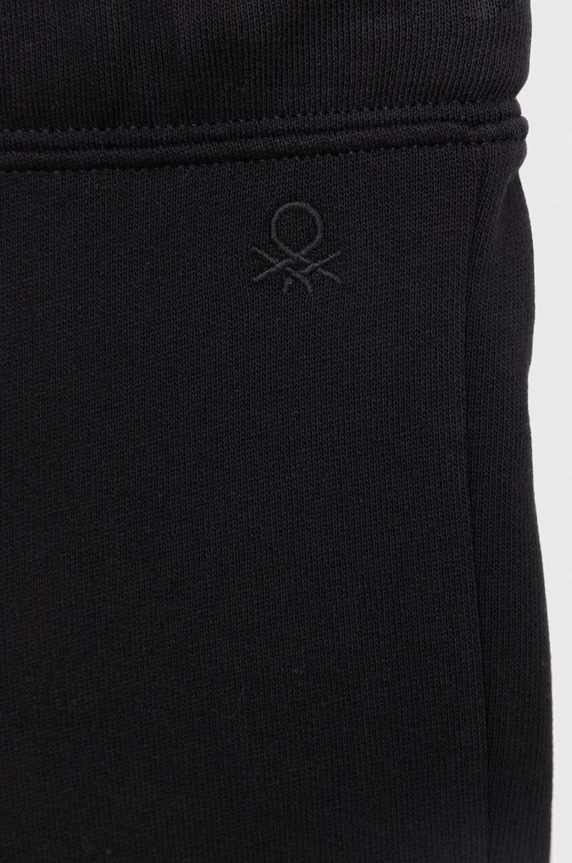 Băieți United Colors of Benetton pantaloni de trening din bumbac pentru copii 3J70GF01N.P.NOS negru