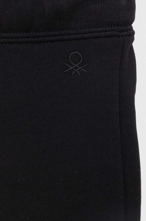 Băieți United Colors of Benetton pantaloni de trening din bumbac pentru copii 3J70GF01N.P.NOS negru