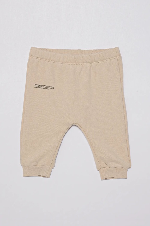 Nohavice Pangaia BABY 365 MIDWEIGHT TRACK PANTS bavlna béžová 10000656.CORE