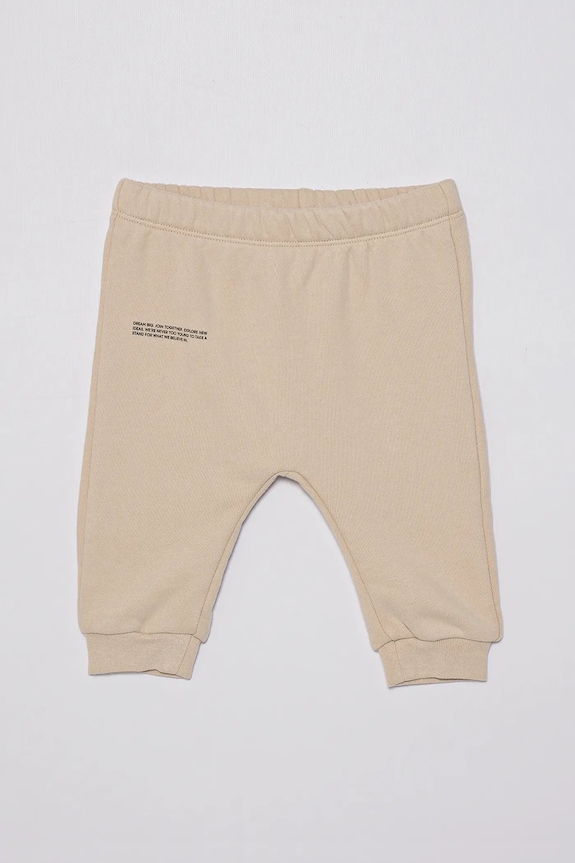 Nohavice Pangaia BABY 365 MIDWEIGHT TRACK PANTS bavlna béžová 10000656.CORE