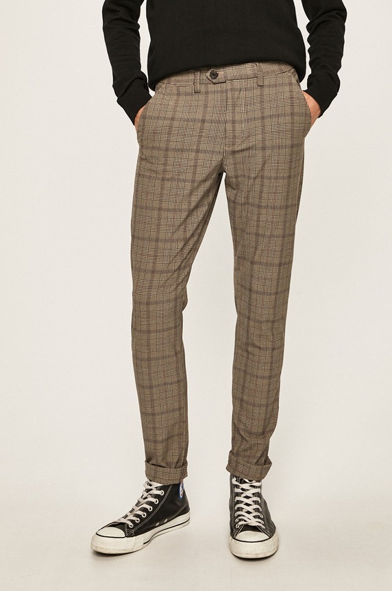 Jack & Jones - Spodnie wzorzyste beżowy 12163419