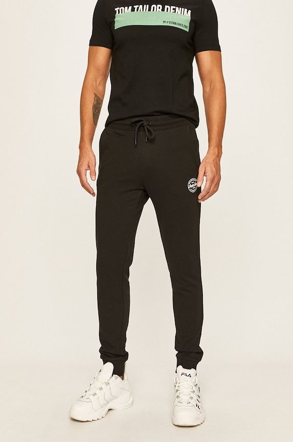 Jack & Jones - Spodnie bawełna czarny 12165322