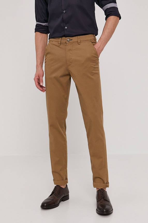 Nohavice Selected Homme chinos hnedá 16074054
