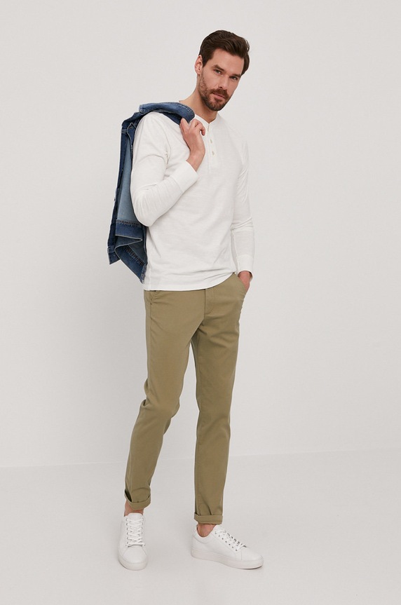 Selected Homme Spodnie 16074054 zielony AA00