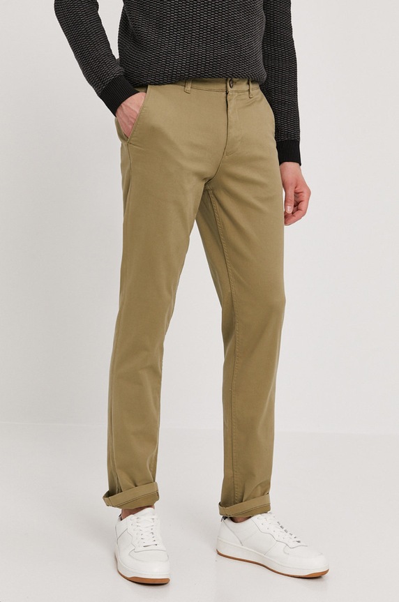 Selected Homme Spodnie z elastanem zielony 16074057