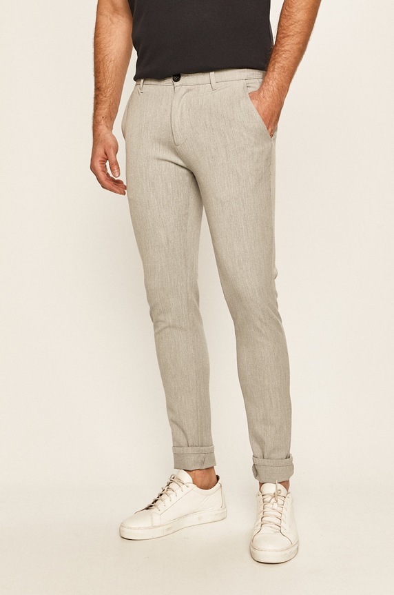 Tailored & Originals - Spodnie z elastanem szary 7178603.798242