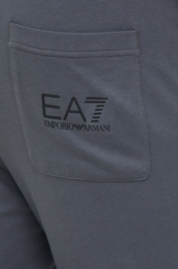 EA7 Emporio Armani pantaloni da jogging in cotone grigio 8NPPC3.PJ05Z