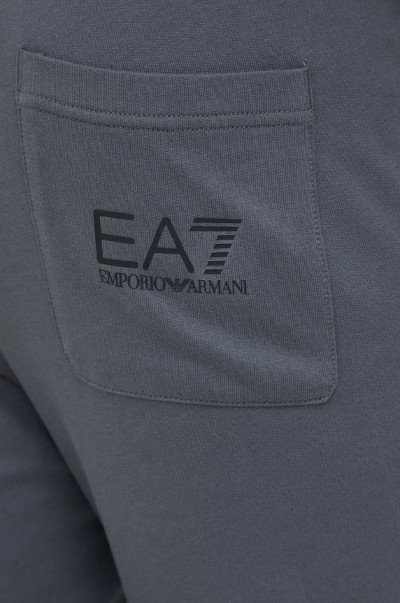 EA7 Emporio Armani pantaloni da jogging in cotone grigio 8NPPC3.PJ05Z