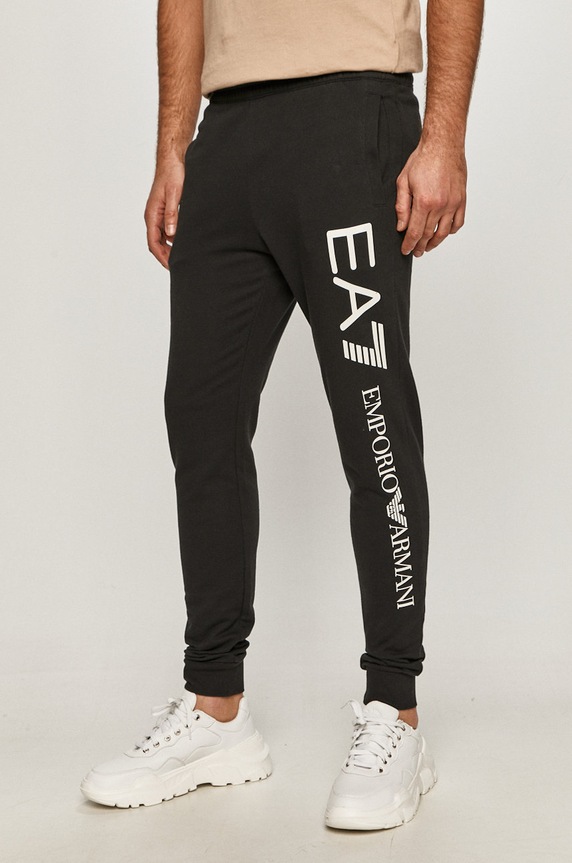 EA7 Emporio Armani - Spodnie 8NPPC3.PJ05Z nadruk czarny 8NPPC3.PJ05Z
