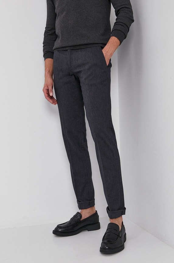 Emporio Armani pantaloni potrivit bleumarin 8N1P20.1NF5Z