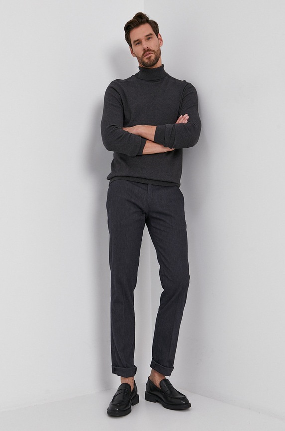 Emporio Armani pantaloni 8N1P20.1NF5Z bleumarin AA00