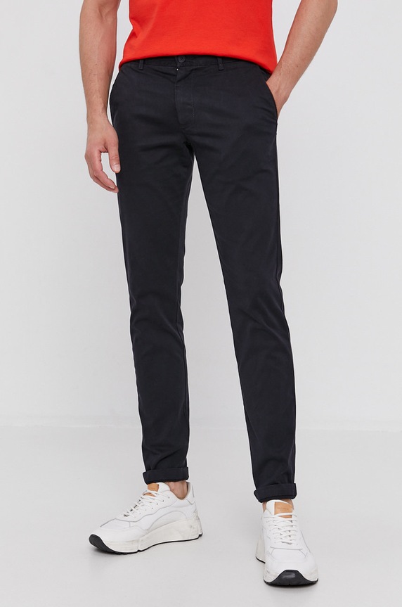 Kalhoty Tommy Hilfiger látka námořnická modř MW0MW20968.NOS