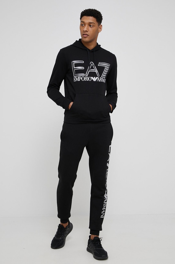 Панталони EA7 Emporio Armani трикотаж черен 8NPPB5.PJ07Z.NOS