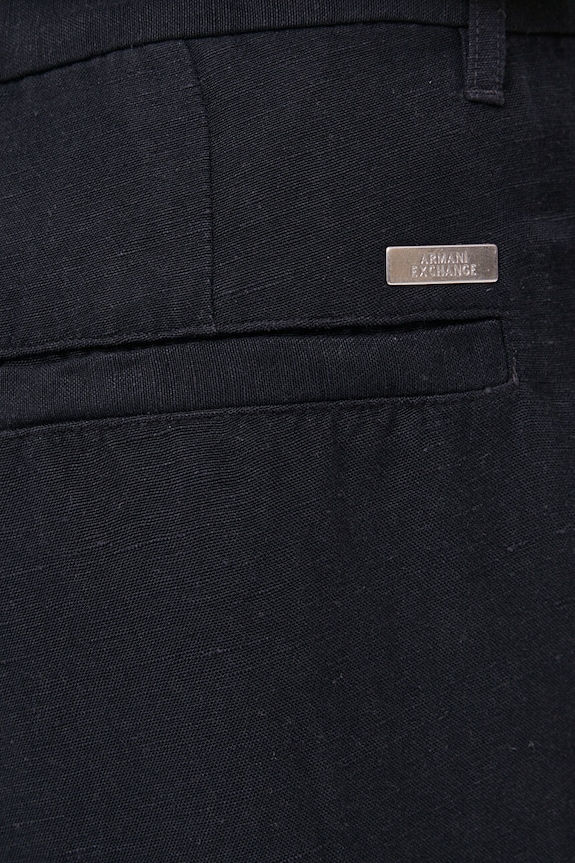 Armani Exchange pantaloni din in bleumarin 8NZP15.ZNFNZ.NOS