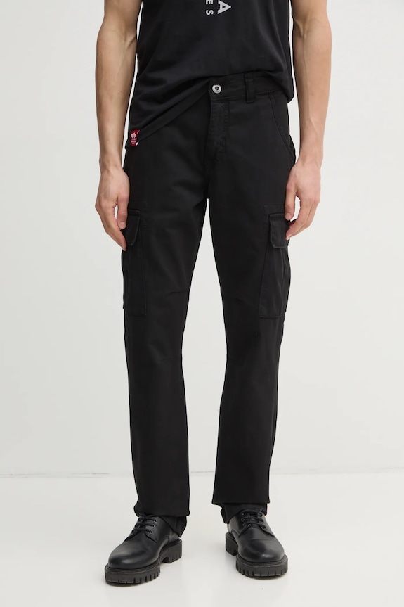 Alpha Industries pantaloni in cotone Agent Pant tessuto nero 158205.03