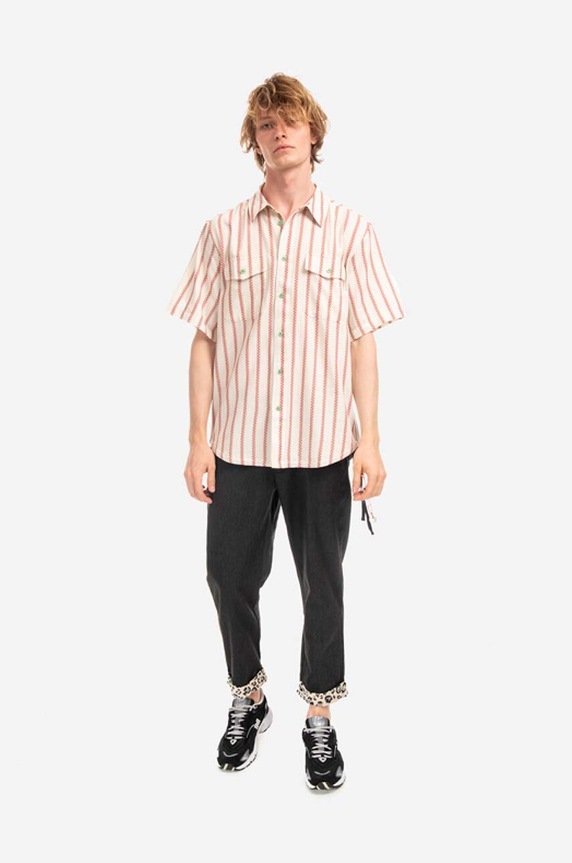 CLOT cotton trousers Clot Roll Up Chino CLPTS50005-BLACK CLPTS50005.BLACK black AA00