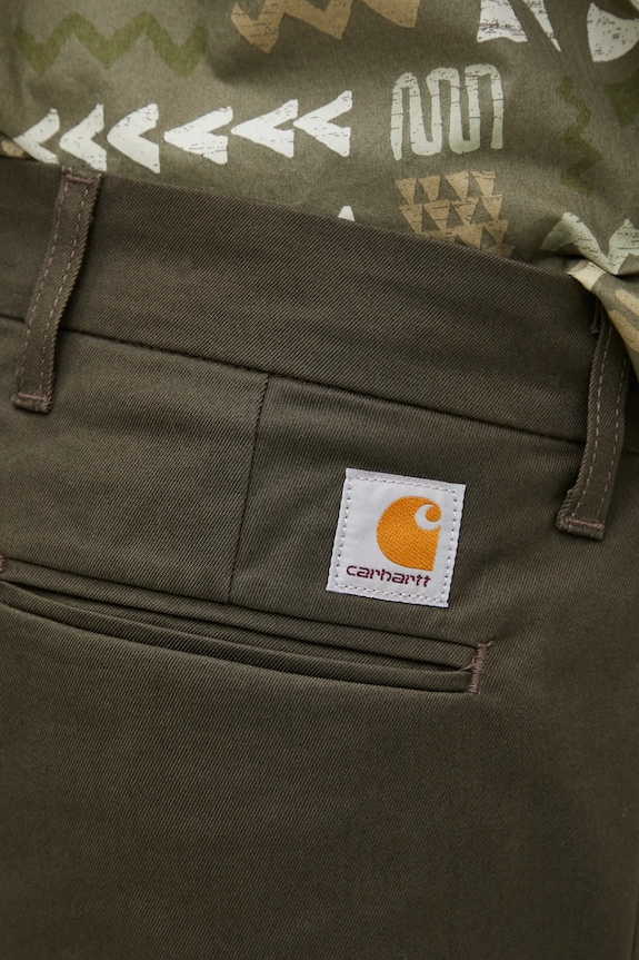 Штани Carhartt WIP зелений I003367.CYPRESS