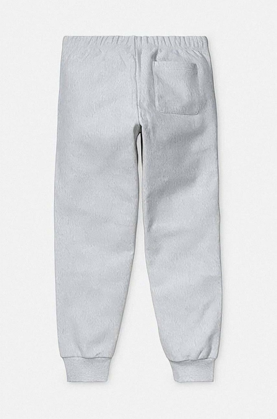 Спортен панталон Carhartt WIP American Script сив I027042.ASH.HEATHE