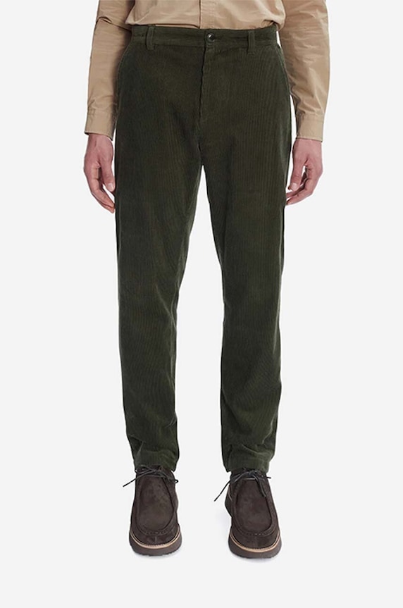 Kalhoty A.P.C. Pantalon Constantin COESP-H08396 MILITARY KHAKI látka zelená COESP.H08396