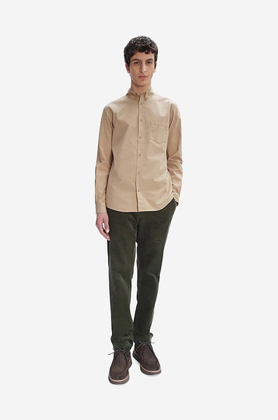 Kalhoty A.P.C. Pantalon Constantin COESP-H08396 MILITARY KHAKI COESP.H08396 zelená AA00