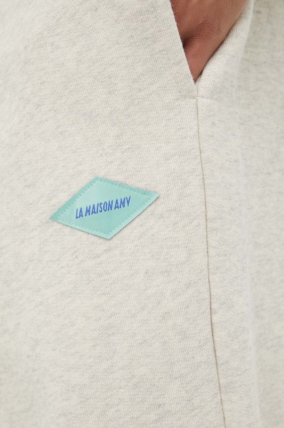 American Vintage spodnie dresowe bawełniane szary MPIE05A