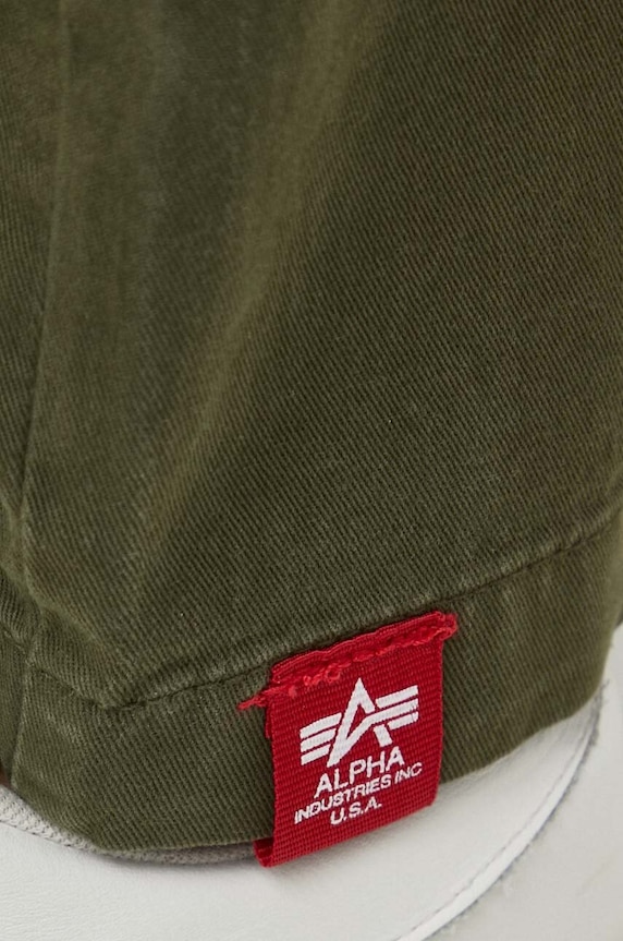 Bombažne hlače Alpha Industries Agent zelena 158205.142