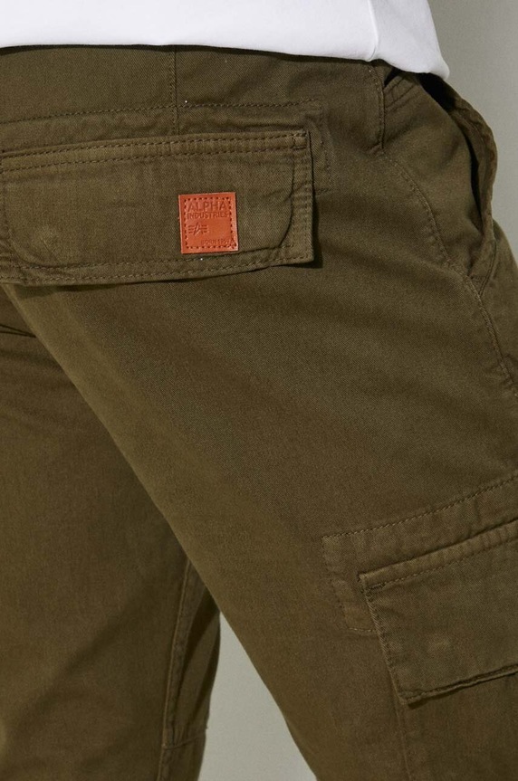 Alpha Industries cotton trousers Agent Pant 158205.142 green