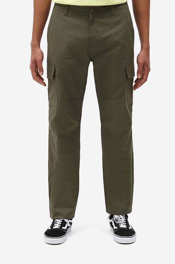 Dickies pantaloni de bumbac drept verde DK0A4XDUMGR
