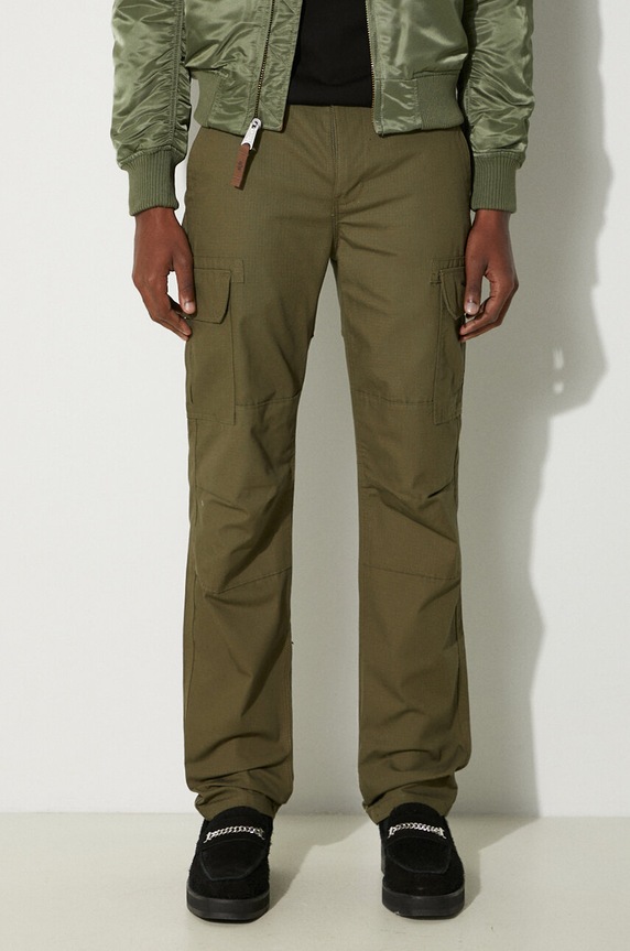 Dickies spodnie bawełniane gładkie zielony DK0A4XDUMGR