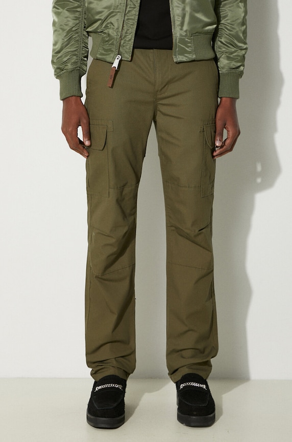 Dickies spodnie bawełniane gładkie zielony DK0A4XDUMGR