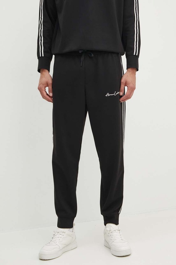 Armani Exchange pantaloni de trening 8NZPSG.Z9N1Z.NOS negru AA00