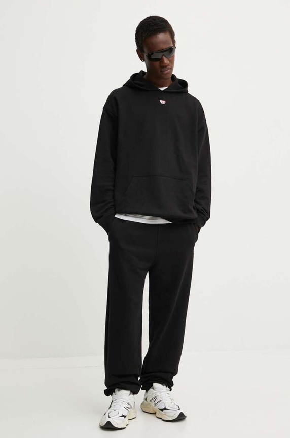 Diesel spodnie dresowe bawełniane P-MARKY-D A14913.0GEAD czarny AA00