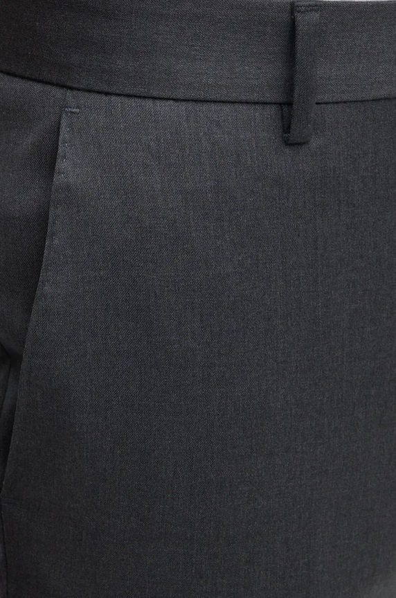 Μάλλινο παντελόνι BOSS γκρί 50469174