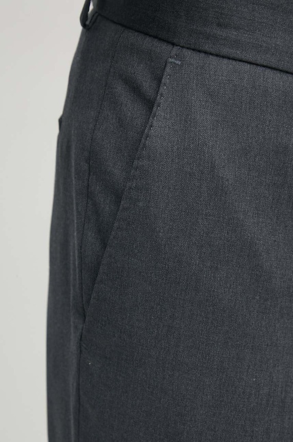 Vunene hlače BOSS siva 50469183