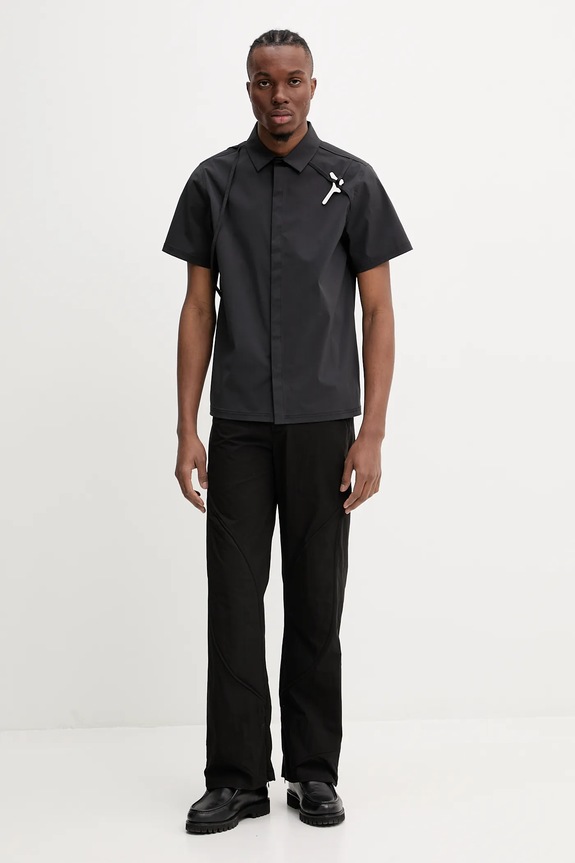 Παντελόνι Heliot Emil SS25.M.10.108.BLK01.CO μαύρο AA00