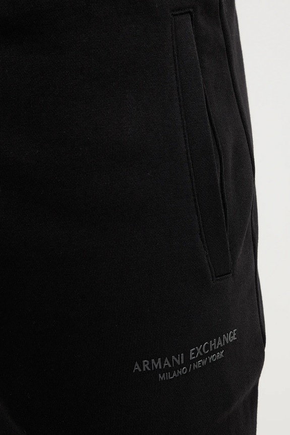 Бавовняні спортивні штани Armani Exchange чорний XM001299.AF20934.NOS