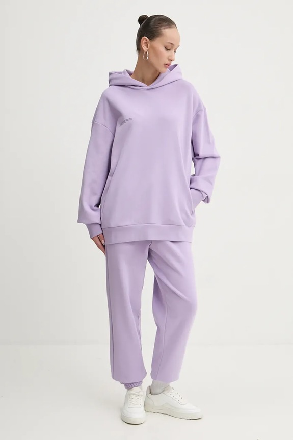 Pangaia pantaloni tuta di cotone 10000295 violetto