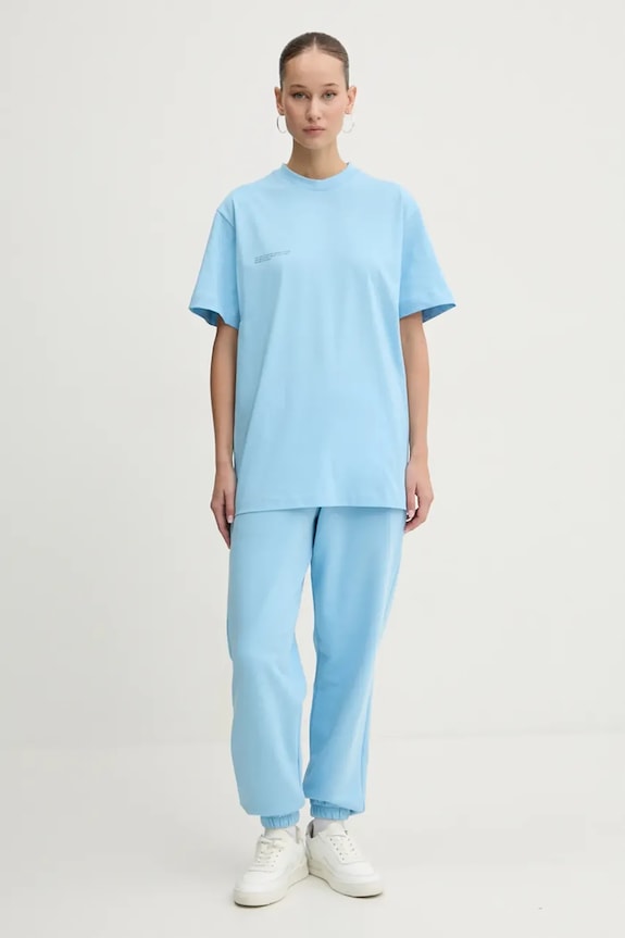 Pangaia pantaloni tuta di cotone 10000295 blu