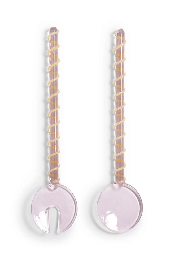 &k amsterdam cucchiai da insalata sling pink pacco da 2 rosa 2189.02