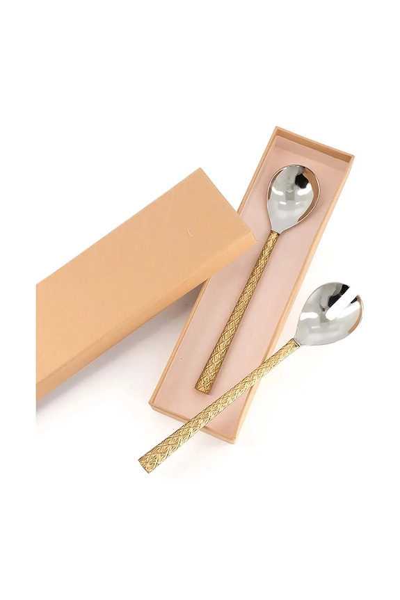 Doing Goods cucchiai da insalata Chameli Salad Server S pacco da 2 1.30.10.032.921.4 giallo AA00