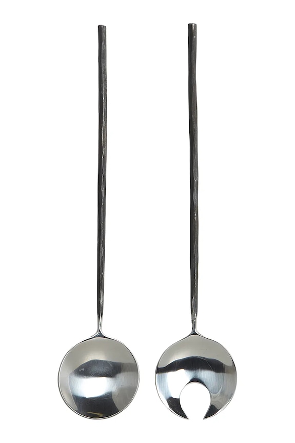 House Doctor σετ κουταλιών για σαλάτες από ανοξείδωτο χάλυβα 30 x 7 cm γκρί 206200146