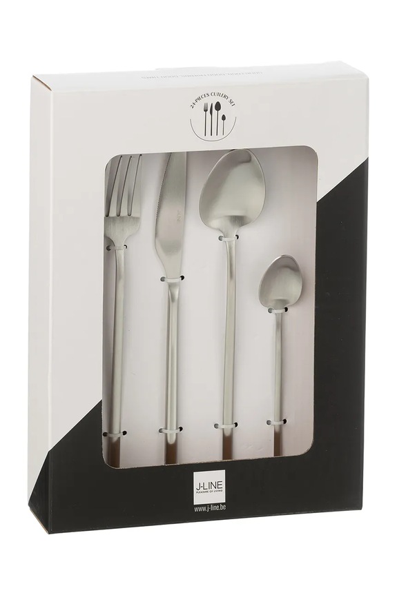 J-Line set de tacâmuri pentru 4 persoane 24-pack 49006. gri AA00