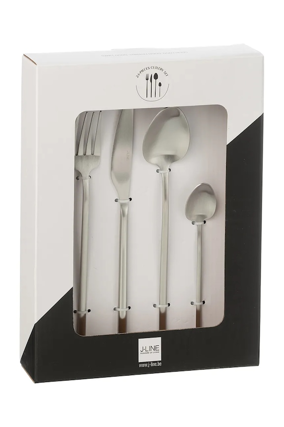 J-Line set de tacâmuri pentru 4 persoane 24-pack 49006. gri AA00