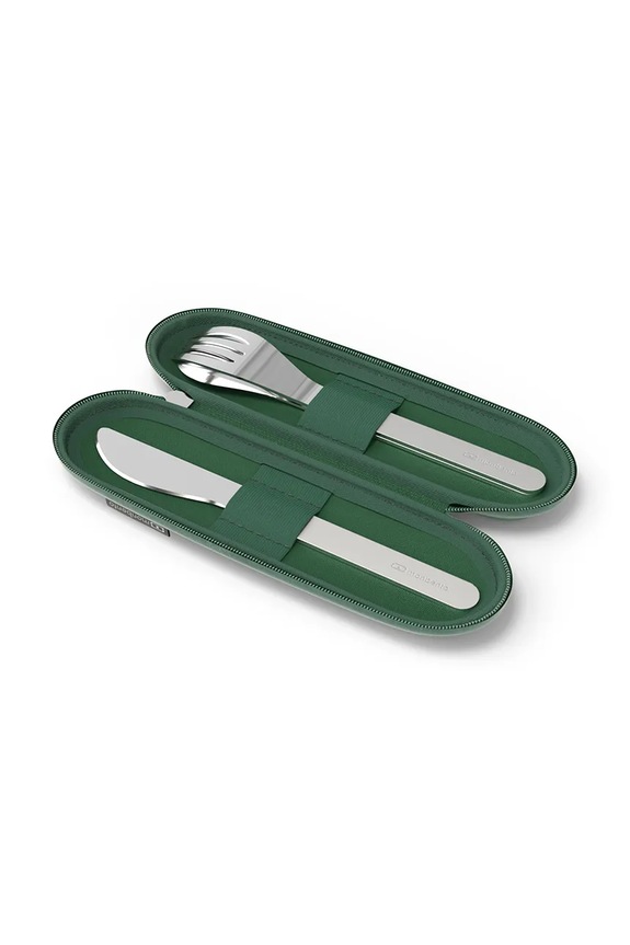 Kuchnia i bar Monbento zestaw sztućców podróżnych Slim Nest 3-pack 51300078 zielony